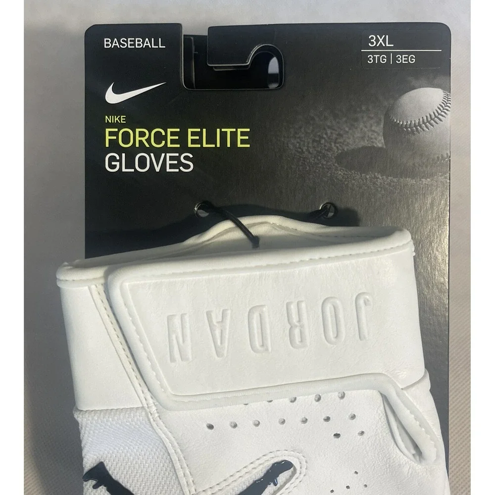 NIKE JORDAN FORCE ELITE BATTING GLOVES PROMO MOOKIE BETTS‎ WHITE/BLACK Sz 3XL